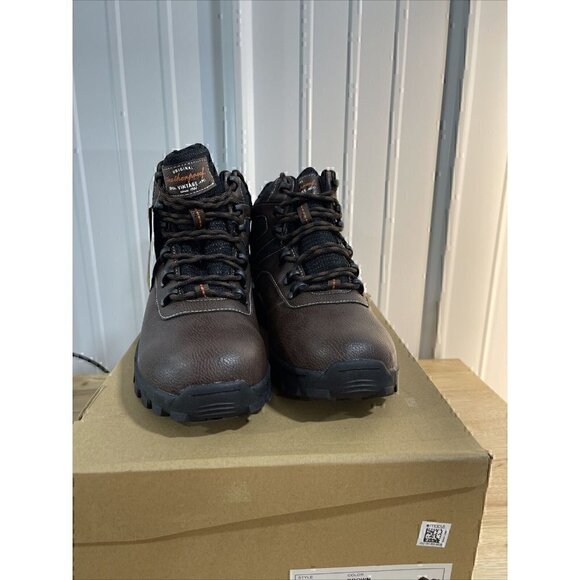 WEATHERPROOF VINTAGE Mens Brown 1 Platform Jasper Block Heel Hiking Boots - Picture 2 of 4